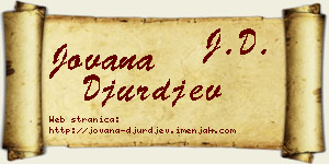 Jovana Đurđev vizit kartica